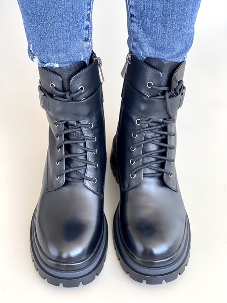 Ботинки кожаные зимние  SG COLLECTION HR581-9113-N209Z